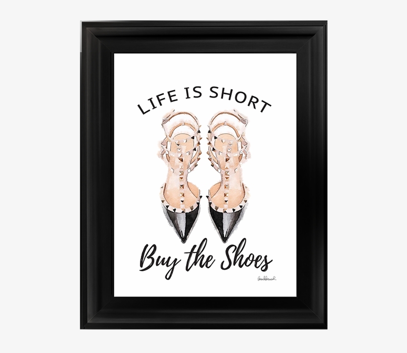 The Luxury Buy The Shoes Liquid Art - Picture Frame, transparent png download