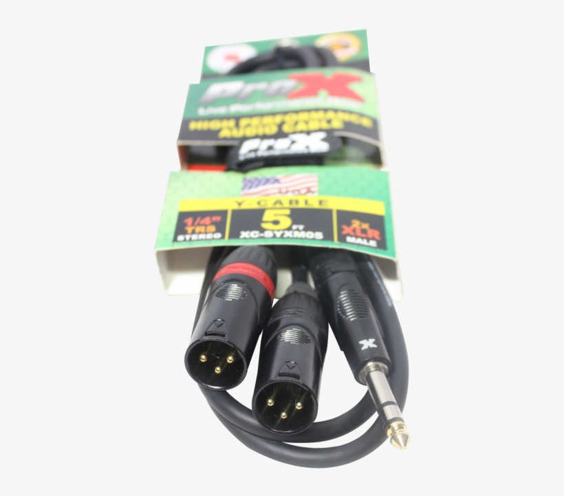 1/4" Trs M Stereo To Dual Xlr3 M High Performance Y - Coaxial Cable, transparent png download