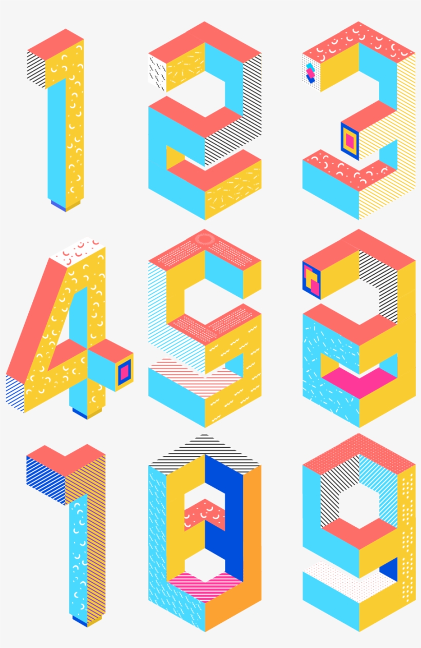 25d Stereo Memphis Trend Png And Psd, transparent png download
