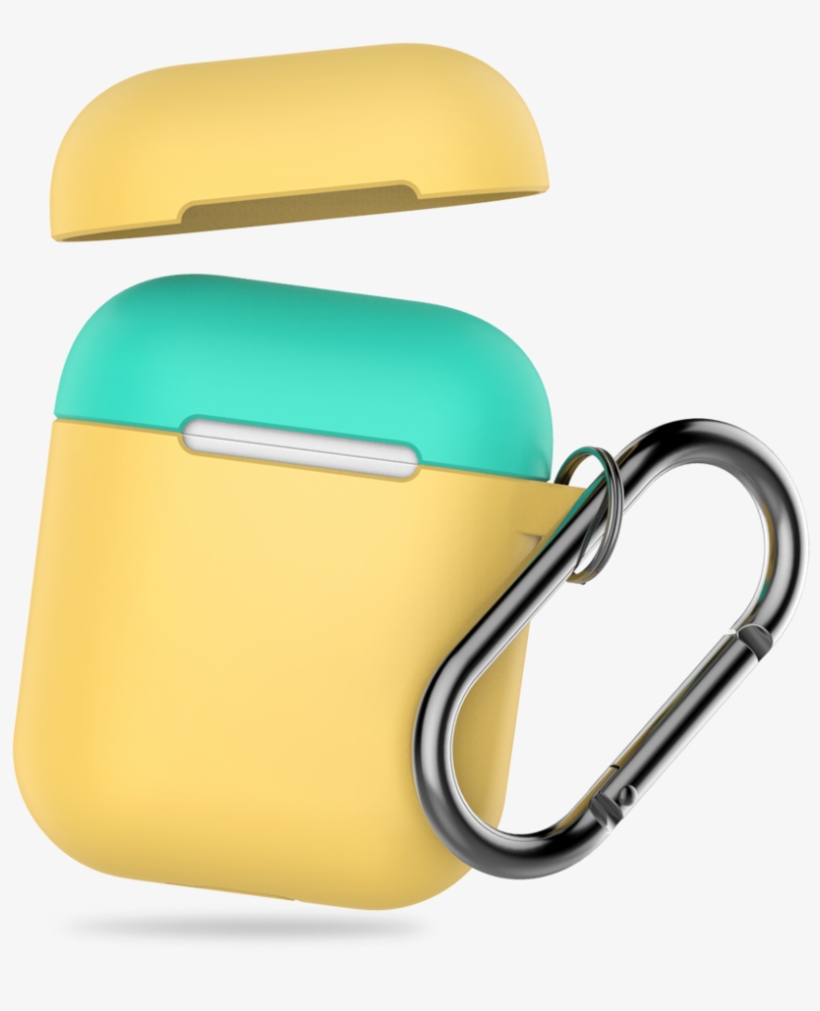 Premium Silicone Two Toned Case For Apple Airpods With - Airpods, transparent png download