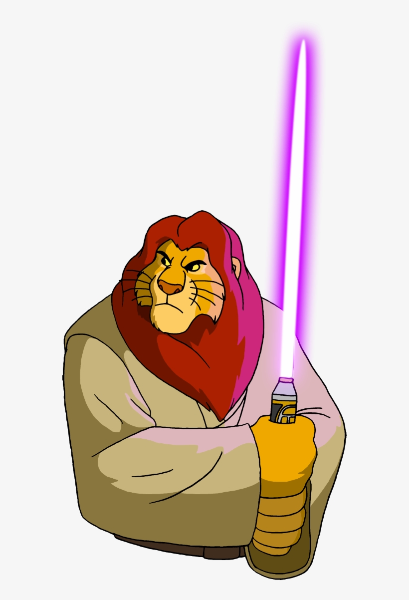 Mufasa As Mace Windu By Jonathan Oosterhof [©2015] - Illustration, transparent png download