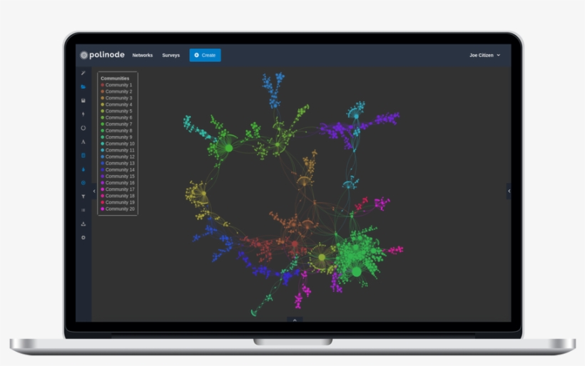 Polinode Is A Tool For Performing Organizational Network - Led-backlit Lcd Display, transparent png download