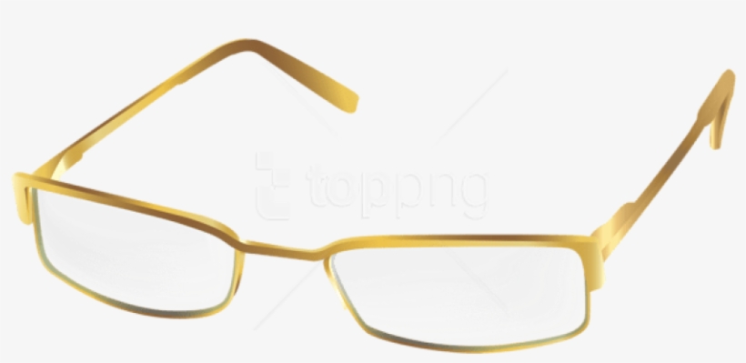 Free Png Download Gold Glasses Clipart Png Photo Png - Gold Glasses Png, transparent png download