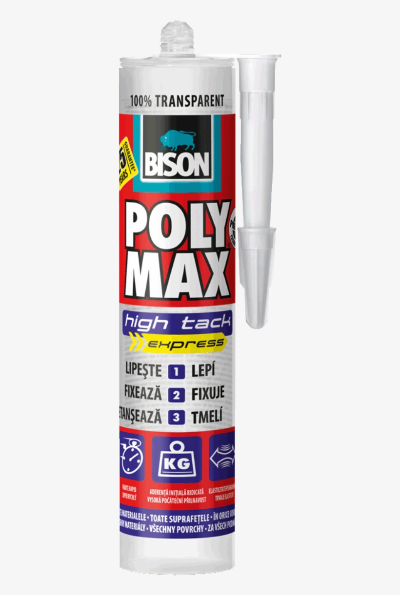 Poly Max® High Tack Express Transparent - Bison, transparent png download