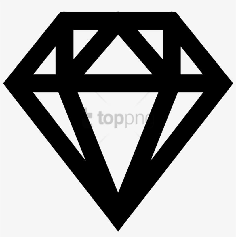 Free Png Brilliant Black Diamond- Diamond Icon Font - Diamond Icon Font Awesome, transparent png download