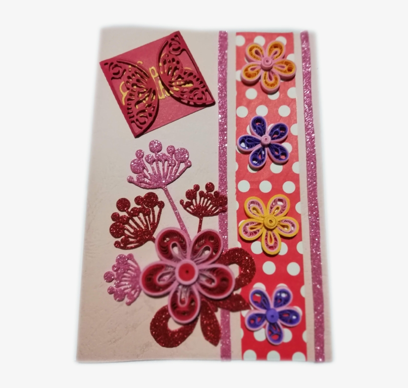 Greeting Card Window With Pink Background - Origami Paper, transparent png download