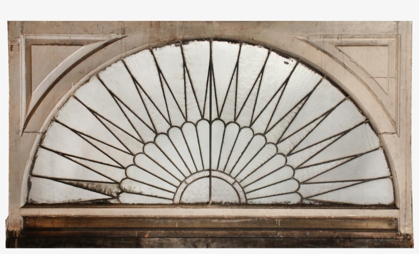 Antique Arched American Leaded Glass Window, transparent png download