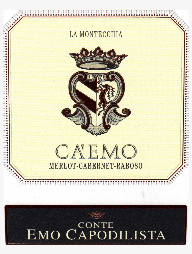 La Montecchia Ca Emo Colli Euganei Cabernet Sauvignon - Label, transparent png download