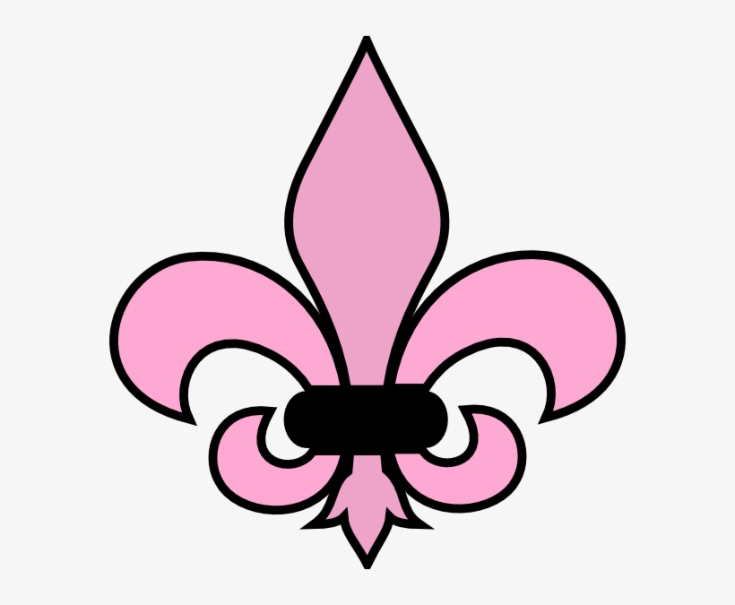 Pink Flower Clipart Girly Flower - Mardi Gra Clip Art Black And White, transparent png download
