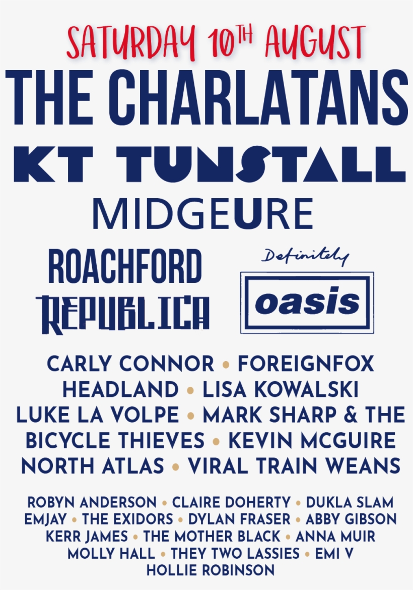 Party At The Palace 2019 10th 11th Aug 2019 Linlithgow - Oasis, transparent png download