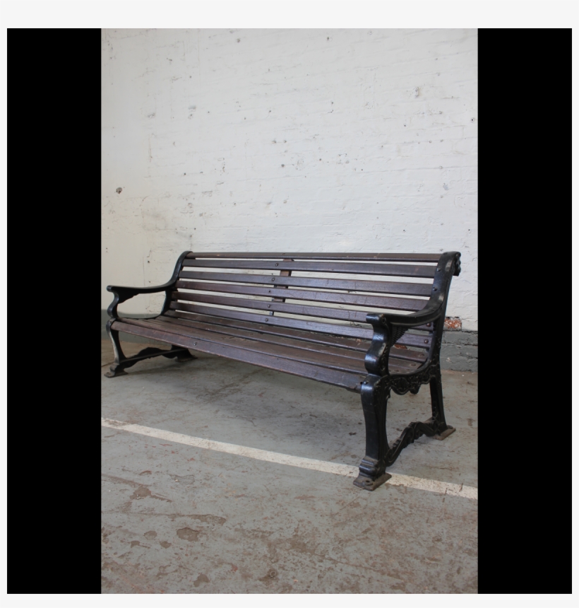 0012008 Wooden Park Bench X1 - Bench, transparent png download