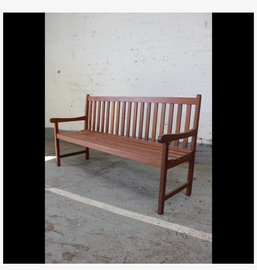 0012012 Wooden Park Bench X1 - Bench, transparent png download