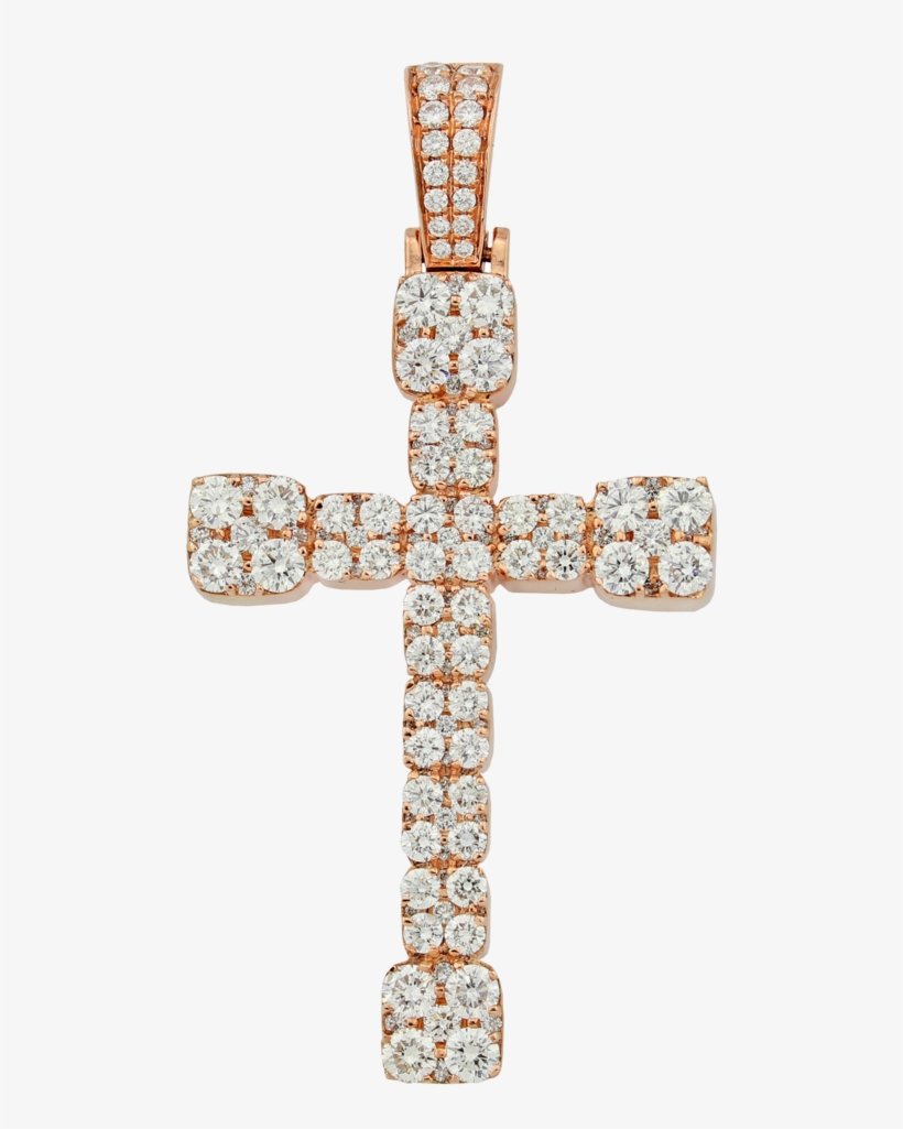 Box Diamond Cross Pendant - Princess Cut Diamond Cross, transparent png download