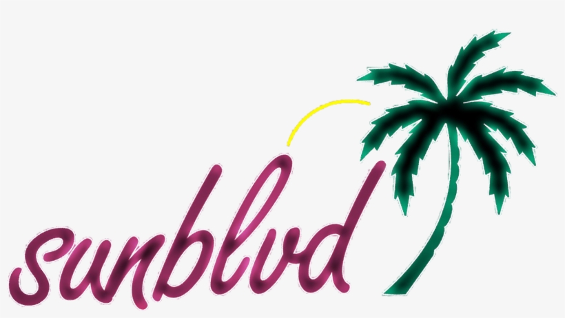 Sunblvd - Black And White Palm Tree, transparent png download