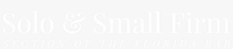 Solo & Small Firm Section Of The Florida Bar - Calligraphy, transparent png download