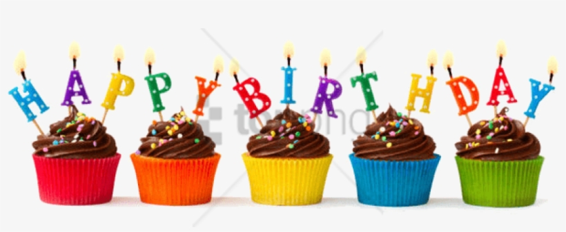 Free Png Happy Birthday Cupcakes Png Image With Transparent - Happy Birthday One Line, transparent png download
