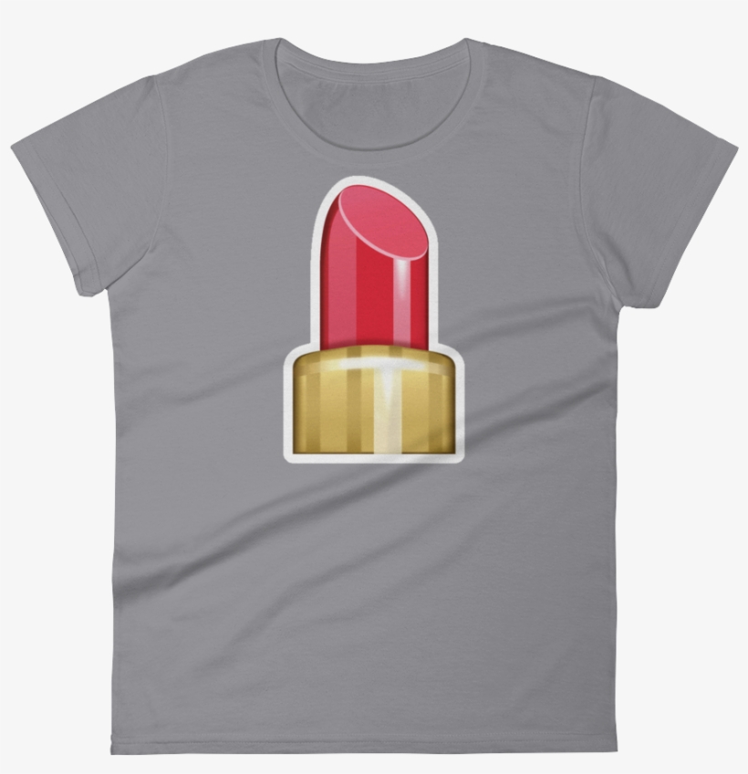 Women's Emoji T Shirt - Lipstick, transparent png download