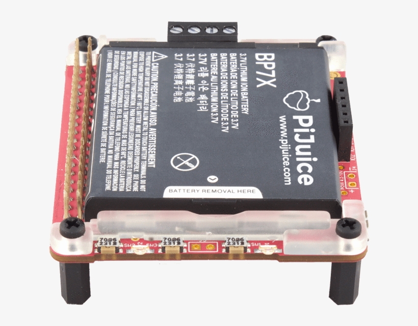 Pijuice Hat A Portable Power Platform For Every Raspberry - Electronic Component, transparent png download