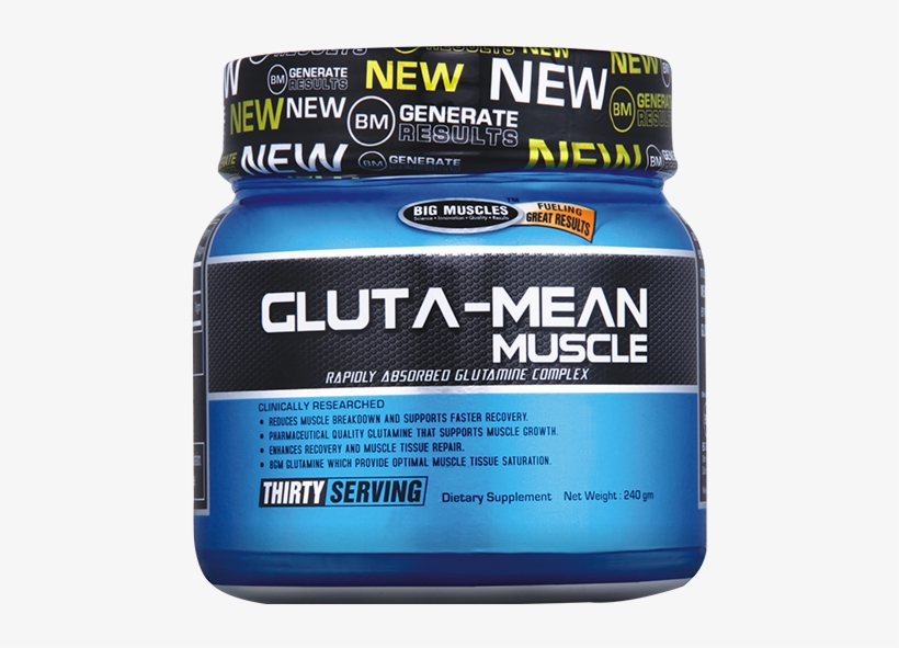 9 - Big Muscle Glutamine, transparent png download