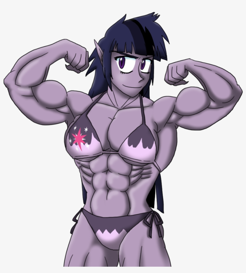 Advanceddefense, Bikini, Clothes, Female, Flexing, - Werelight Shine Muscles, transparent png download