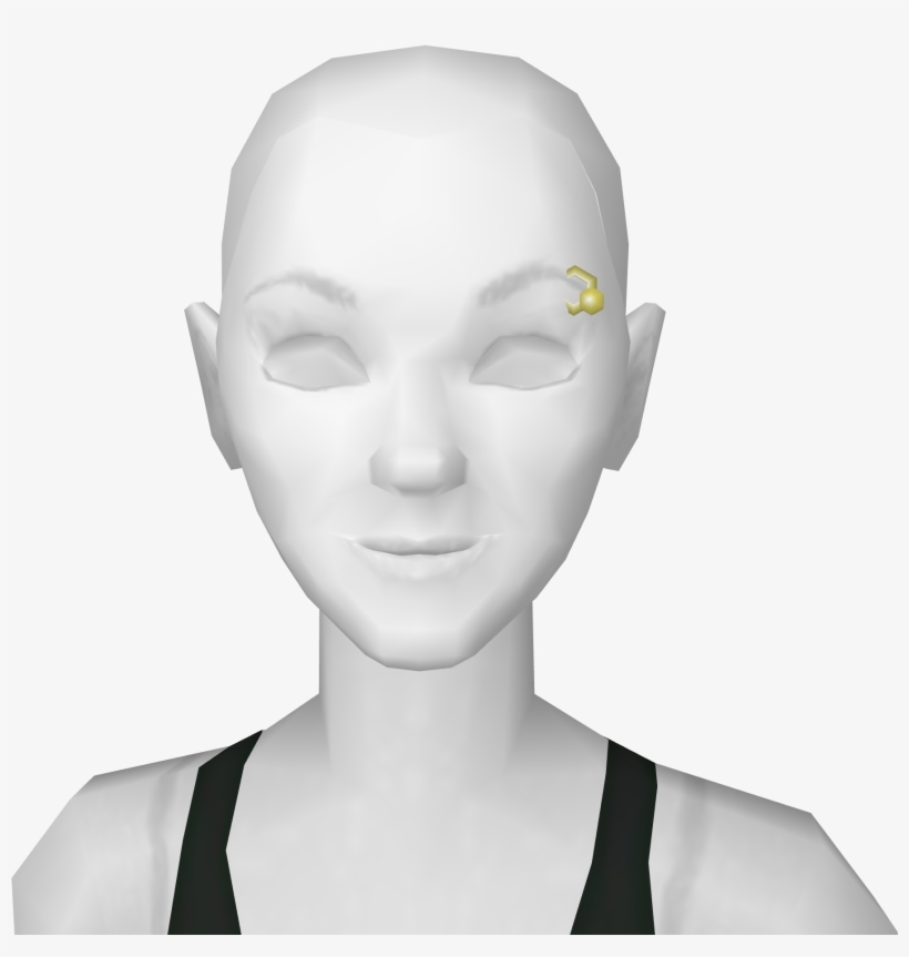 Avatar Gold Left Eyebrow Ring With Bead - Female Ninja Mask, transparent png download