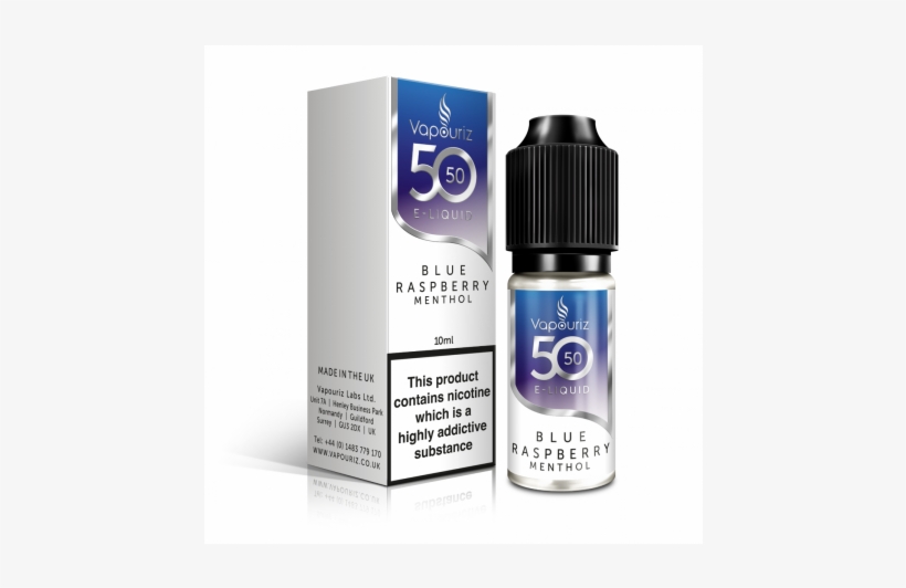 Blue Raspberry Menthol 50/50 Universal E-liquid 10ml - Vapouriz V Mini, transparent png download