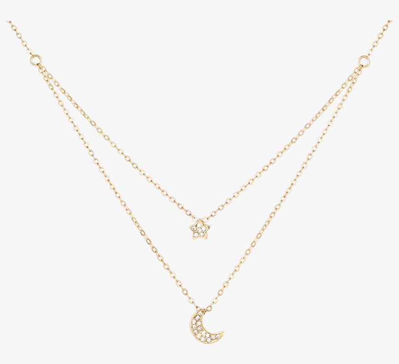 Zegl Fashion Double Layer Necklace With Shining Star - Locket, transparent png download