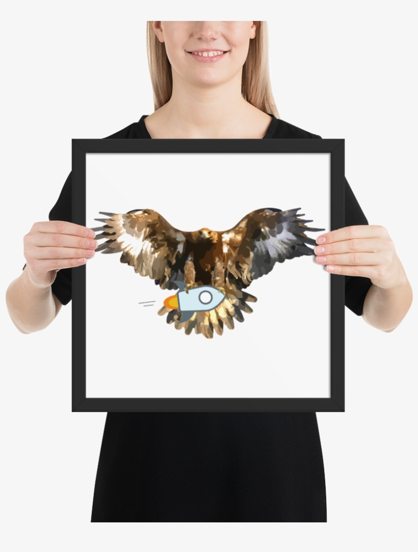 Framed Stellar Bald Eagle Poster - Poster, transparent png download