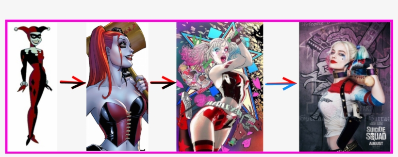 Harley Quinn's Transformation According To Wikipedia - Cartoon, transparent png download