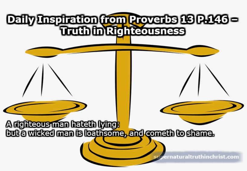 Daily Inspiration From Proverbs 13 P - Balance Scale, transparent png download