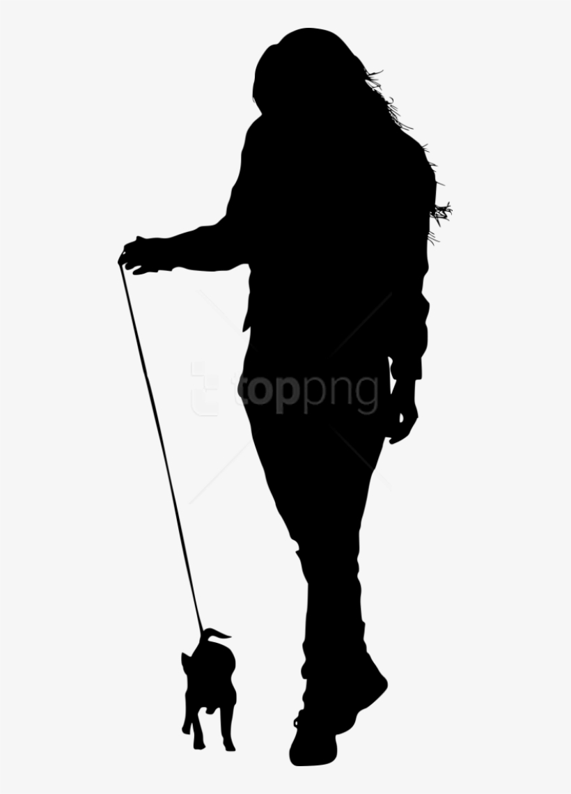 Free Png Dog Walking Silhouette Png - Silhouette, transparent png download
