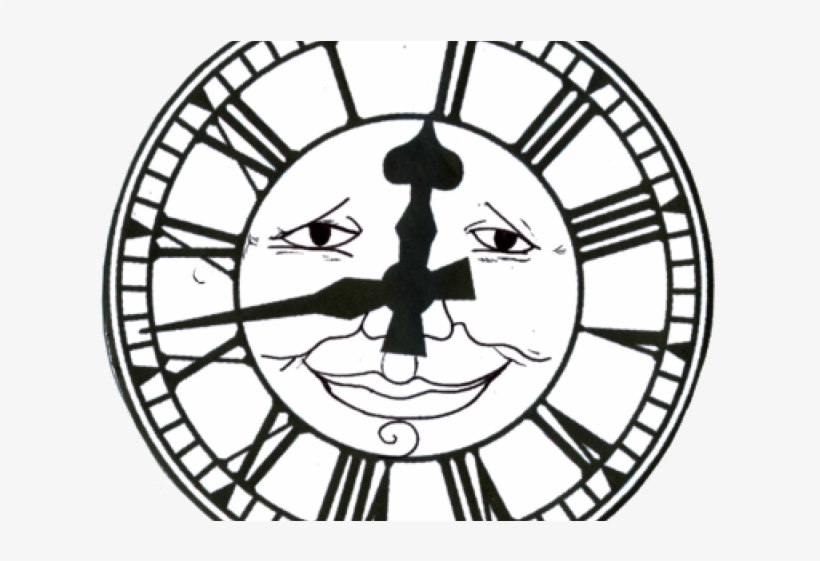 Drawn Clock Alice In Wonderland - Leaf Tribal Green, transparent png download