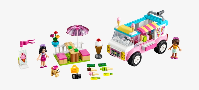 Lego 10727 Emmasicecreamtruck - Lego Friends Ice Cream Truck, transparent png download