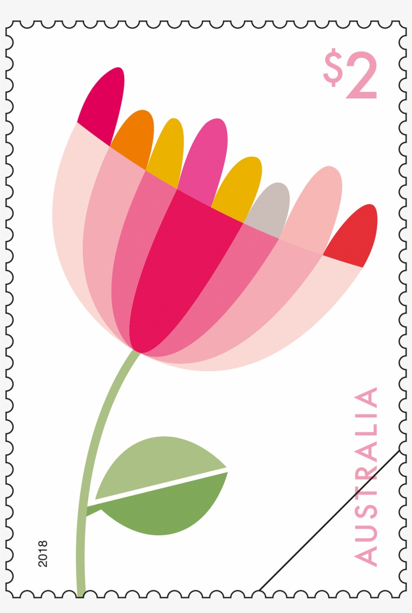 $2 Love Flower Stamp - Postage Stamp, transparent png download