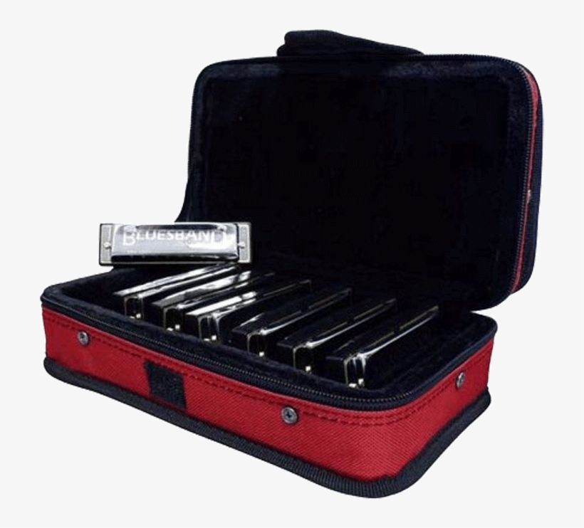 Hohner Bluesband Harmonica 7 Pack With Case - Leather, transparent png download