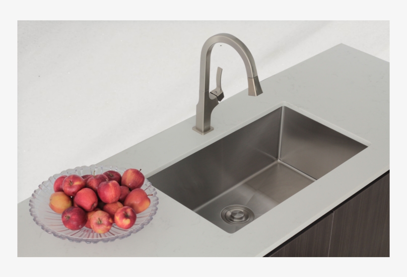 30" Single Bowl 18g Stainless Steel Kitchen Sink, With - 18g Stainless Steel Kitchen Sinks, transparent png download