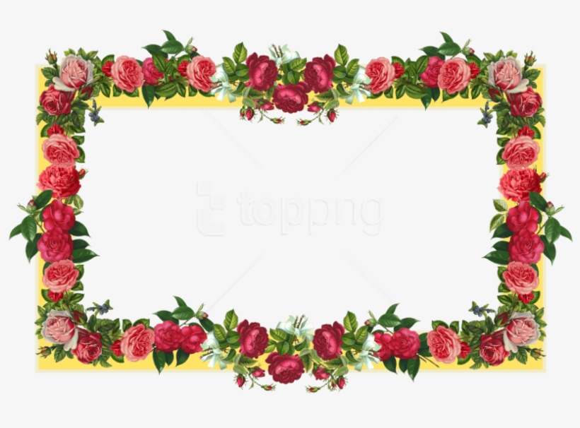 Free Png Flowers Borders S Png - Rose Flowers Border Design, transparent png download