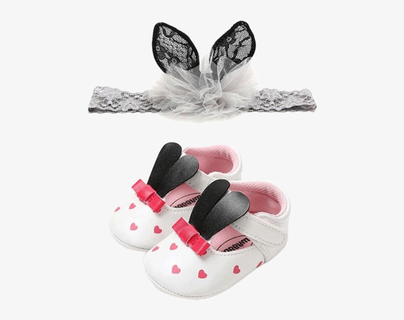 Cute Bunny Ear Shoes - Shoe, transparent png download
