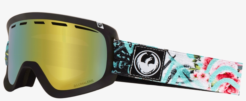 Flaunt With Lumalens Gold Ionized Dark Smoke Lens - Dragon Snow Goggles, transparent png download