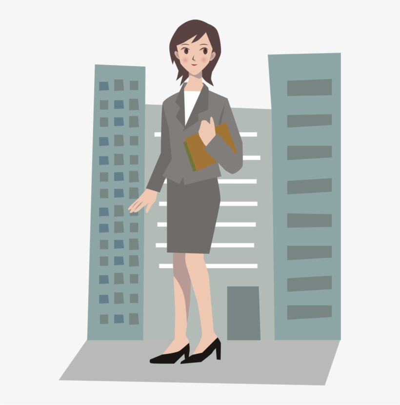 Woman Office Lady Public Domain Female Menopause - White Lady Office Cartoon, transparent png download