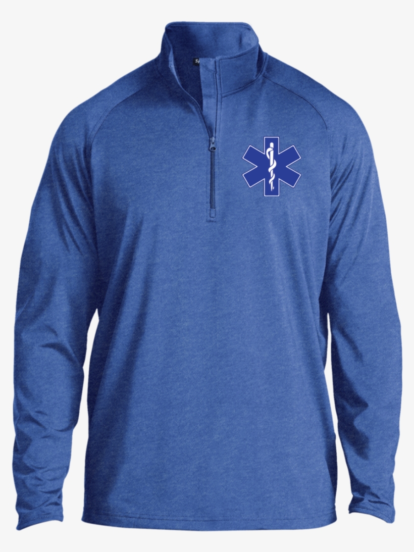 Star Of Life Blue 1/2 Zip Raglan Performance Pullover - Star Of Life, transparent png download