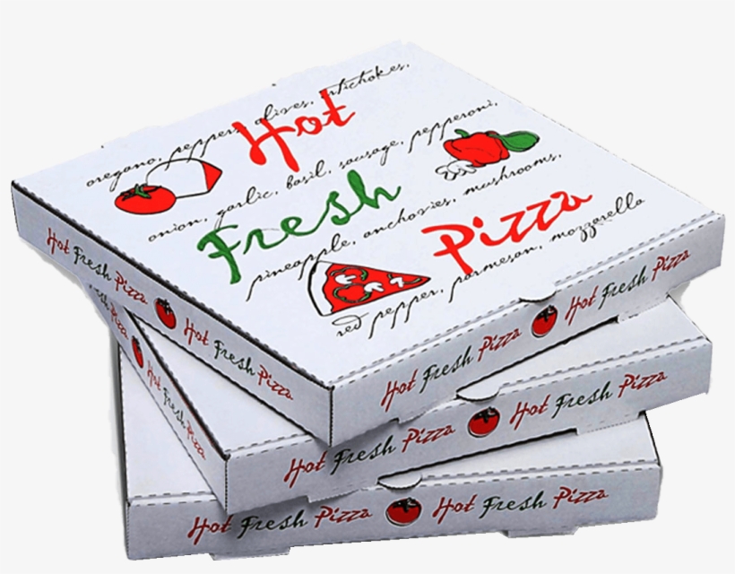 Custom White Corrugated Pizza Box - Pizza Boxes, transparent png download