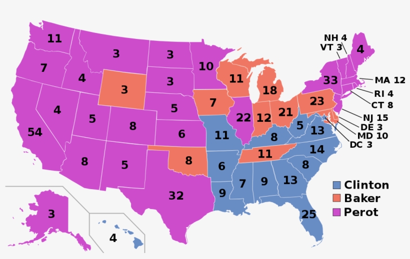 Baker Vs - Electoral College 2012, transparent png download