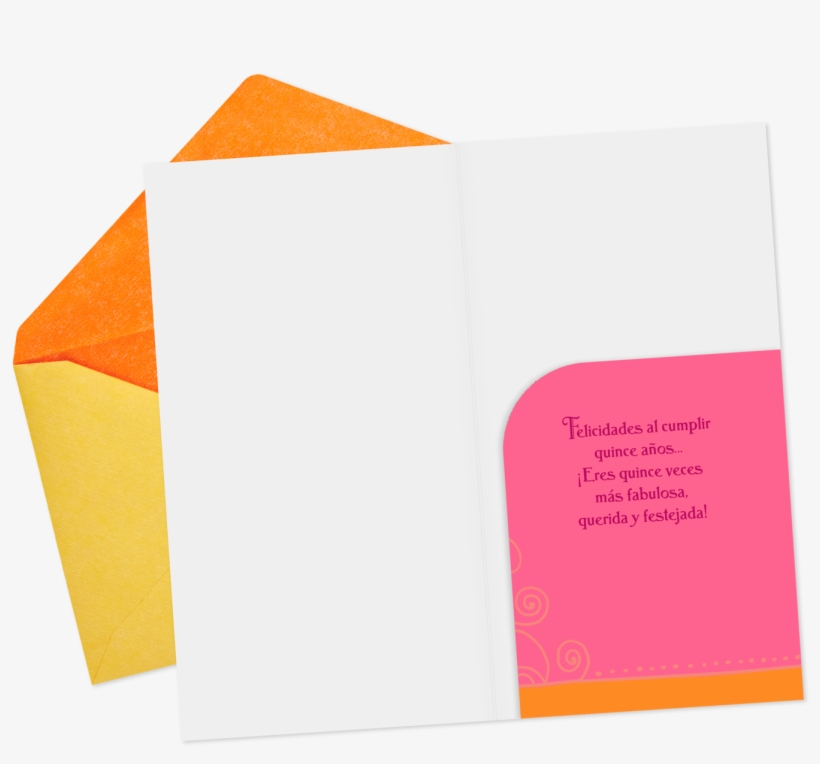 Fabulous And Loved Spanish-language Money Holder Quinceañera - Construction Paper, transparent png download