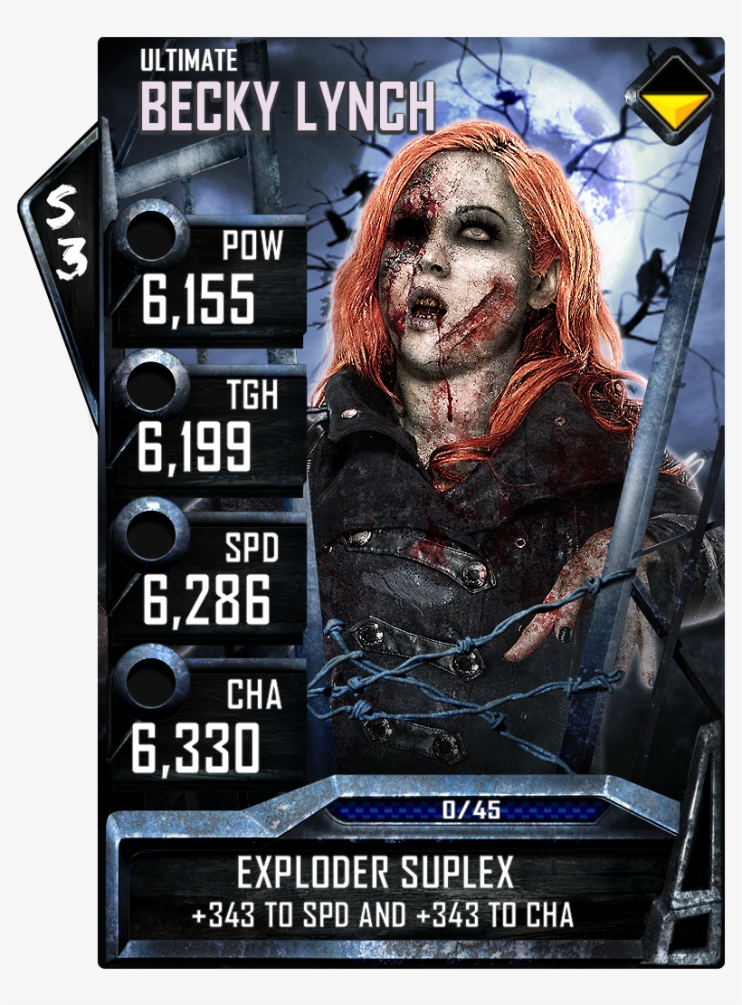 Beckylynch Ultimate - Wwe Supercard Pumpkin Cards, transparent png download