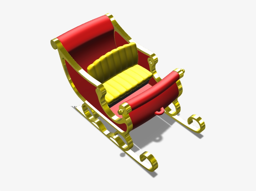 Santa Sleigh - Sledding, transparent png download