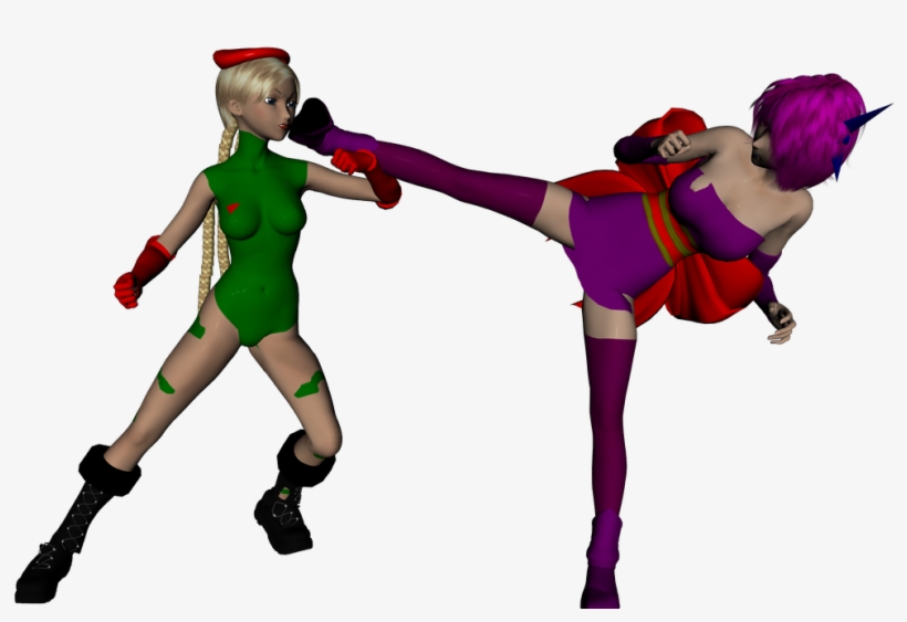 Old Cammy And Ayane Models Fighting Photo Cammy Vs - Figure Skating Jumps, transparent png download
