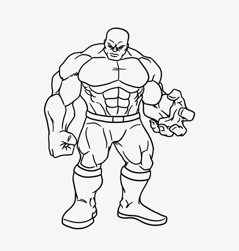 Cartoon Muscle Heroe Decal - Illustration, transparent png download