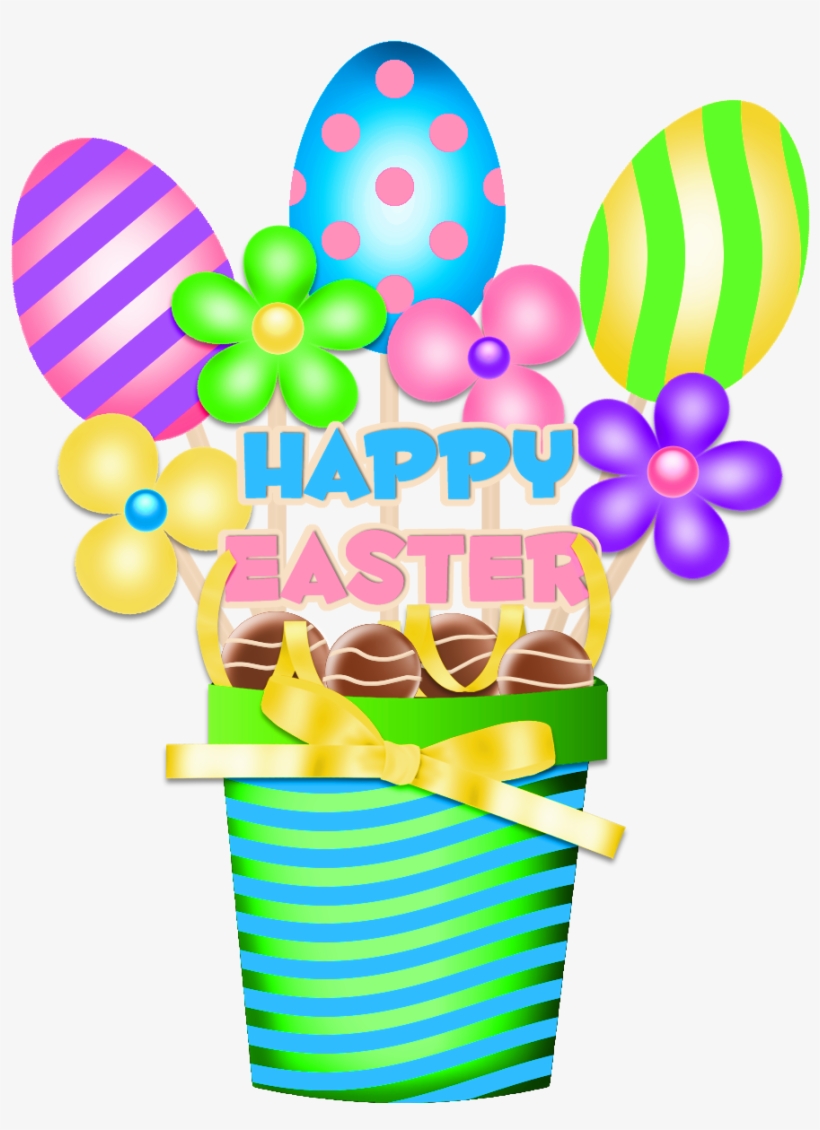 Easter Bucket Decoration Png Clipart Picture - Easter Decoration Clip Art, transparent png download