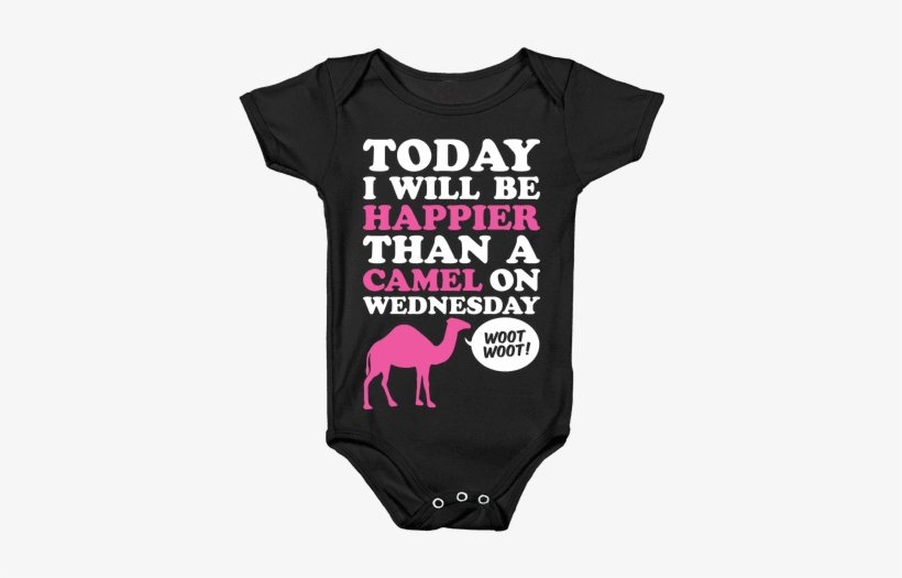 Happier Than A Camel Baby Onesy - Anime Baby Shirts, transparent png download